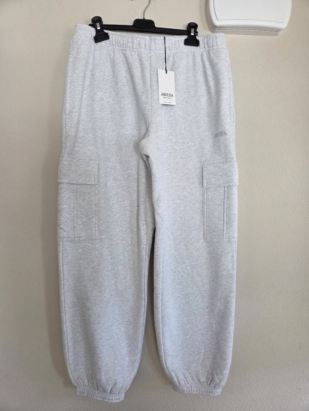 Aritzia Cozy Sweatfleece Mega Cargo Joggers Size Large NWT - Picture 2 of 12